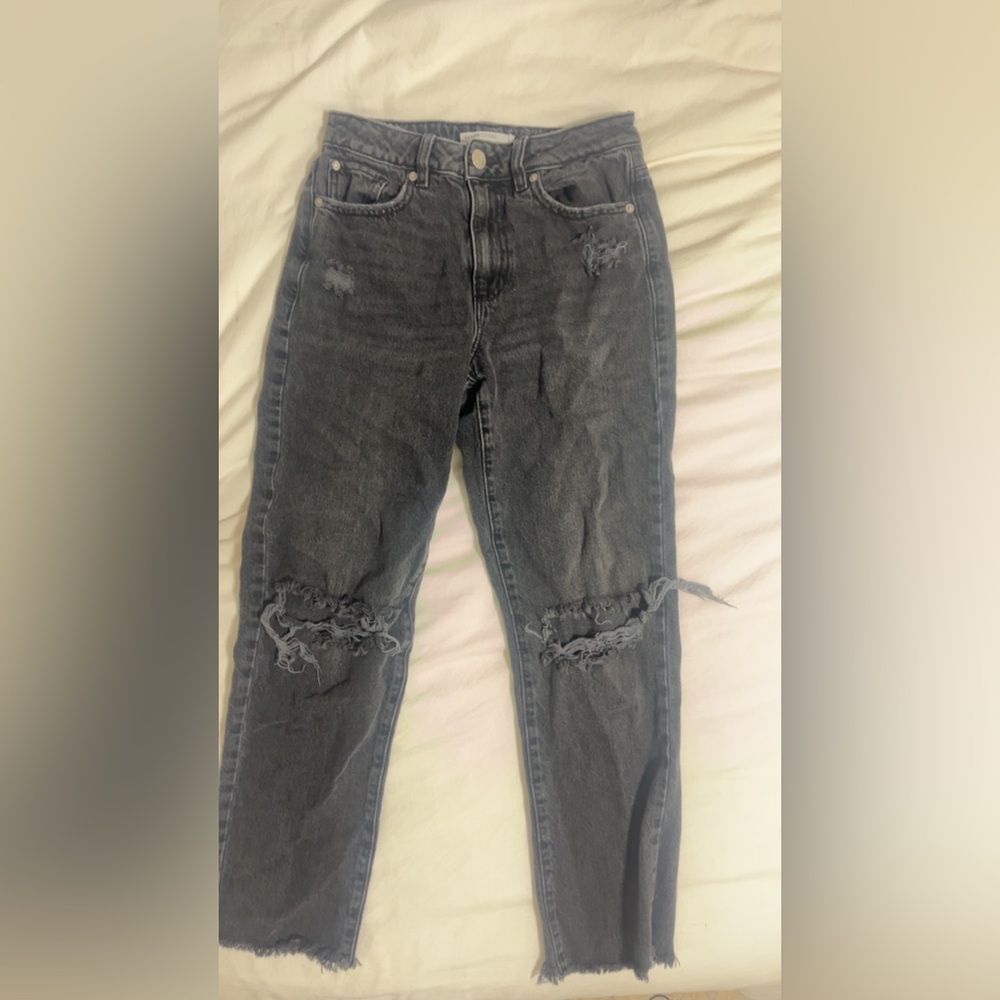 Garage Black Straight Leg Jeans